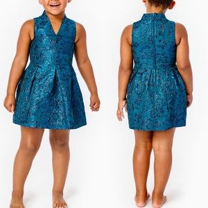 Lilly Pulitzer Mini Tanlee Dress, Teal Bay Blooming Brocade NWT